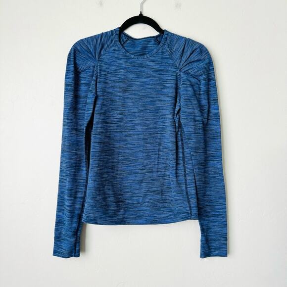 LULULEMON lab city Blue Space Dyed Puff Sleeve Long Sleeve Top woman’s 6 - Picture 1 of 11